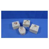 4 Willow Tree Lidded Boxes