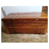 Wooden & Metal Cedar Chest 22.5Hx47Wx23"D