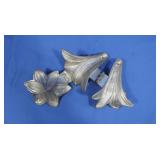 Antique Hinged Metal Chocolate Mold-Lilly 5.5"