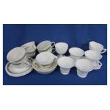 Corelle Coffee/Teacups, Milk Glass Sugar &