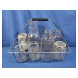 Milk Bottle Carrier, Milk Bottles & Jar