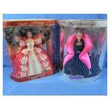 NIB 1997 Happy Holidays Barbie, NIB 1998 Happy