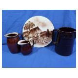 Marcrest Stoneware Pitcher, Hull Pitcher, USA