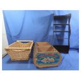 2 Shelf Units, Basket