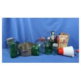 Variety Green Glass & more