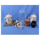 Mugs w/Lids, Trinket Box, Display Dome & more