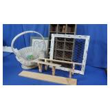 Rustic Divided Crate 12x20", Wicker Floral