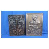 2 Copper Art Pieces 16x12", 16.5x12"