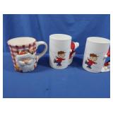 2 Peanuts Charlie Brown & Snoopy Mugs, Santa Mug