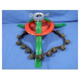 Vintage Christmas Tree Stand, Sleigh Bells