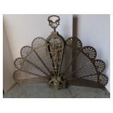 Ornate Folding Fireplace Fireplace Screen 24"