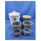 Pfaltzgraff Yorktowne Canister, Roseville Bowl &