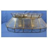 Beveled Glass Hanging Lamp 16x34x11"