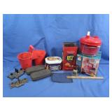 Vintage Food Tins, Bucket Planters, Salsa Maker &