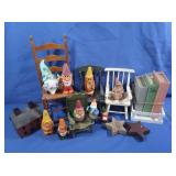Wood Decor-Gnomes, Books, Furniture