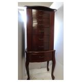 7-drawer 2-door Wooden Jewelry Chest 40Hx17Wx12"D
