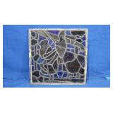 Vintage Stained Glass Knight Window 12x12"