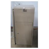 Metal Filing Cabinet w/Flip-up Top, Fold-up Table