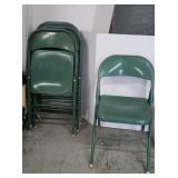 5 Folding Metal Chairs
