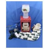 NIB Partylite Porcelain Sleigh, NIB Pfaltzgraff