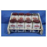 MCM Hazel Atlas Milk Glass Dutch Spice Jars