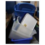 Lg Lot Bins (empty) w/mismatched Lids