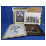 3 Misc Pictures in Wooden Frame, Poster, Raiders