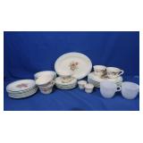 34 pcs-Edwin M Knowles China Set & Cups