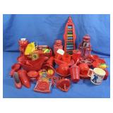Vintage Red Plastic Decor
