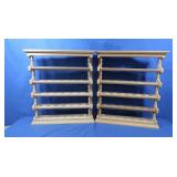 2 Wooden Golf Ball Display Racks 18x3x21"