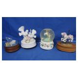 Music Box Unicorn Snow Glove, Crystal Butterfly