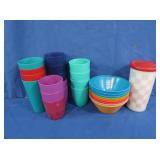 Plastic Bowls, Glasses