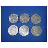 6 Eisenhower Dollars