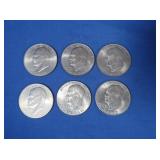6 Eisenhower Dollars