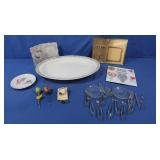 "Mother" Decor, Rain Rose Pin, Serving Platter &