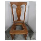 Antique Spalt Back Chippendale Maple Rocking