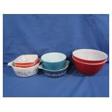 Vintage Pyrex Colonial Mist Casseroles #471 &