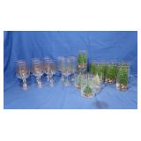 Christmas Glasses-some Water Goblets