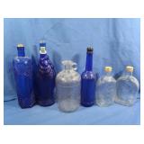 Cobalt Bottles, Clear Bottles