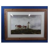 Framed Lighthouse Print 39.5x29.5"
