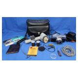 Minolta 7S Camera, Honeywell Heiland Flash,