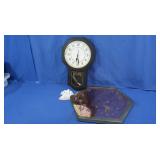 Quartz Regulator Clock & Brass Framed Clock