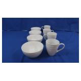 4 Bowls, 4 Coffee Cups-Off White in box