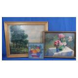 Vintage Framed Painting 28.5x24.5", Framed