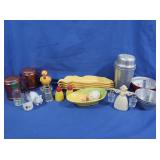 Vintage Dutch Girl S&P Shaker Set, Copper Shakers