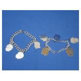 Sterling Charm Bracelet & Charms  33.6gr tw
