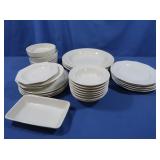 White Dishes incl Hall American Airlines Plate