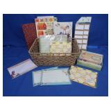 New Notebooks, Notepads in Wicker Basket