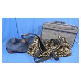 Leopard Print Duffel Bag, Jordache Tweed Luggage