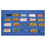 Vintage Key Chain License Plates-Approx. 15